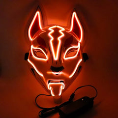 Light up Mask with EL Wire Neon LED Luminous - Halloween Carnival Costume Prop