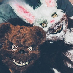 Scary Rabbit and Bear Costume Masks