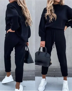 Womens Hoodie Set Casual Two-Piece 