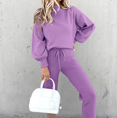 Womens Hoodie Set Casual Two-Piece 